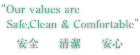 Oure values are
  Safe,Clean & Comfortable